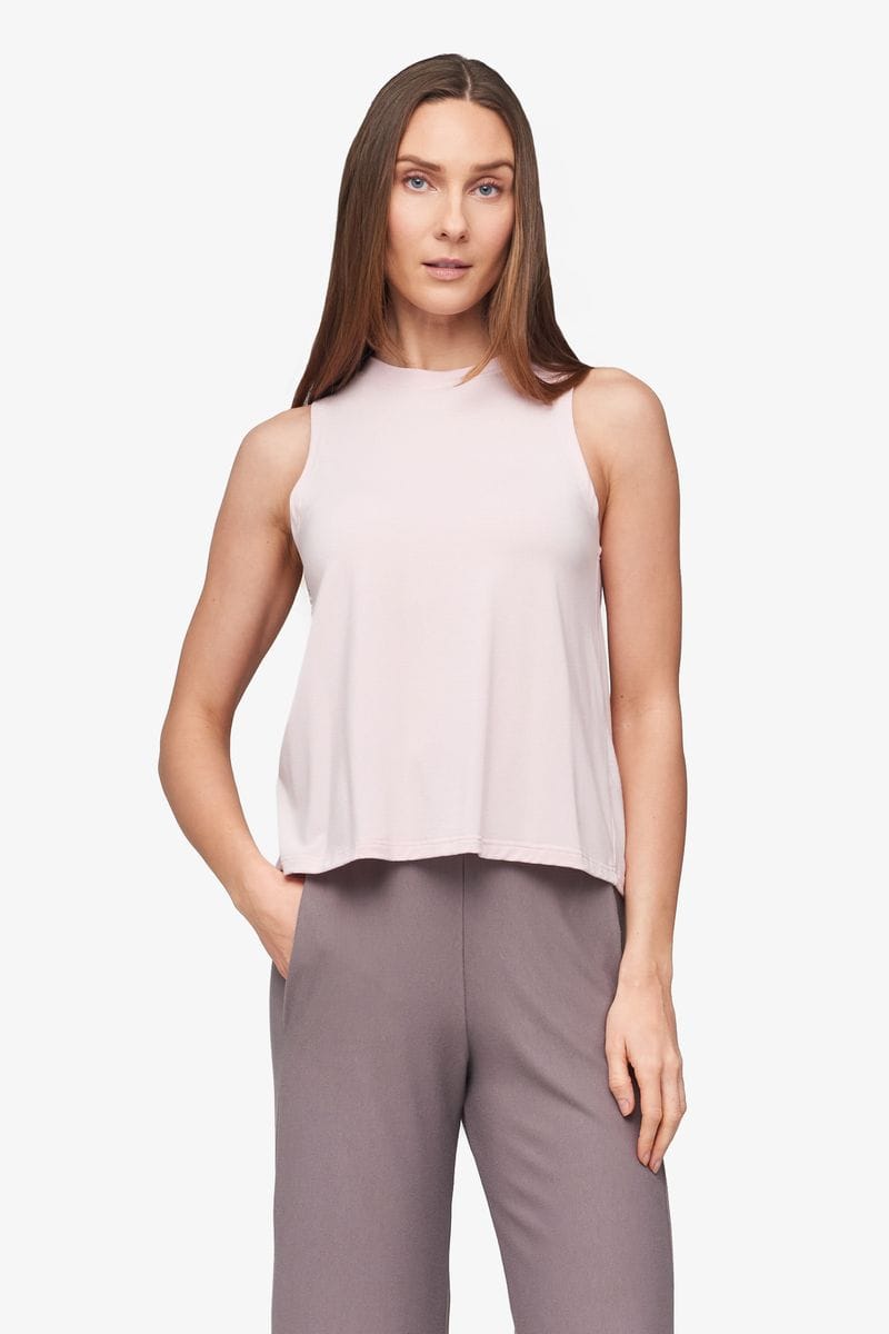 Maia Tank - Women's Basic Tank in Rose Quartz Pink | Daub + Design