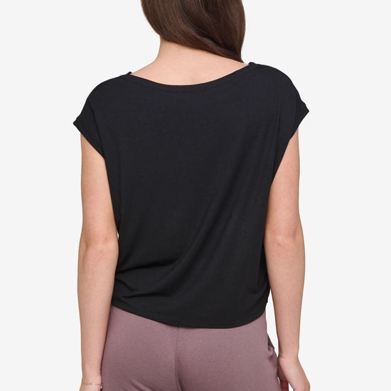 Box Tee - Women's Basic T-Shirt in Black - Back | Daub + Design