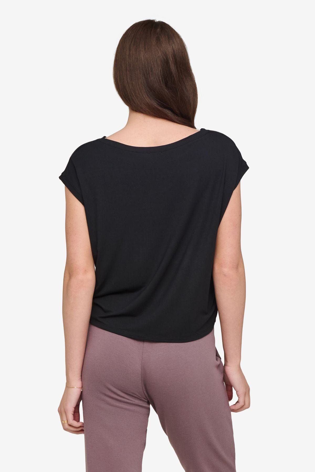 Box Tee - Women's Basic T-Shirt in Black - Back | Daub + Design