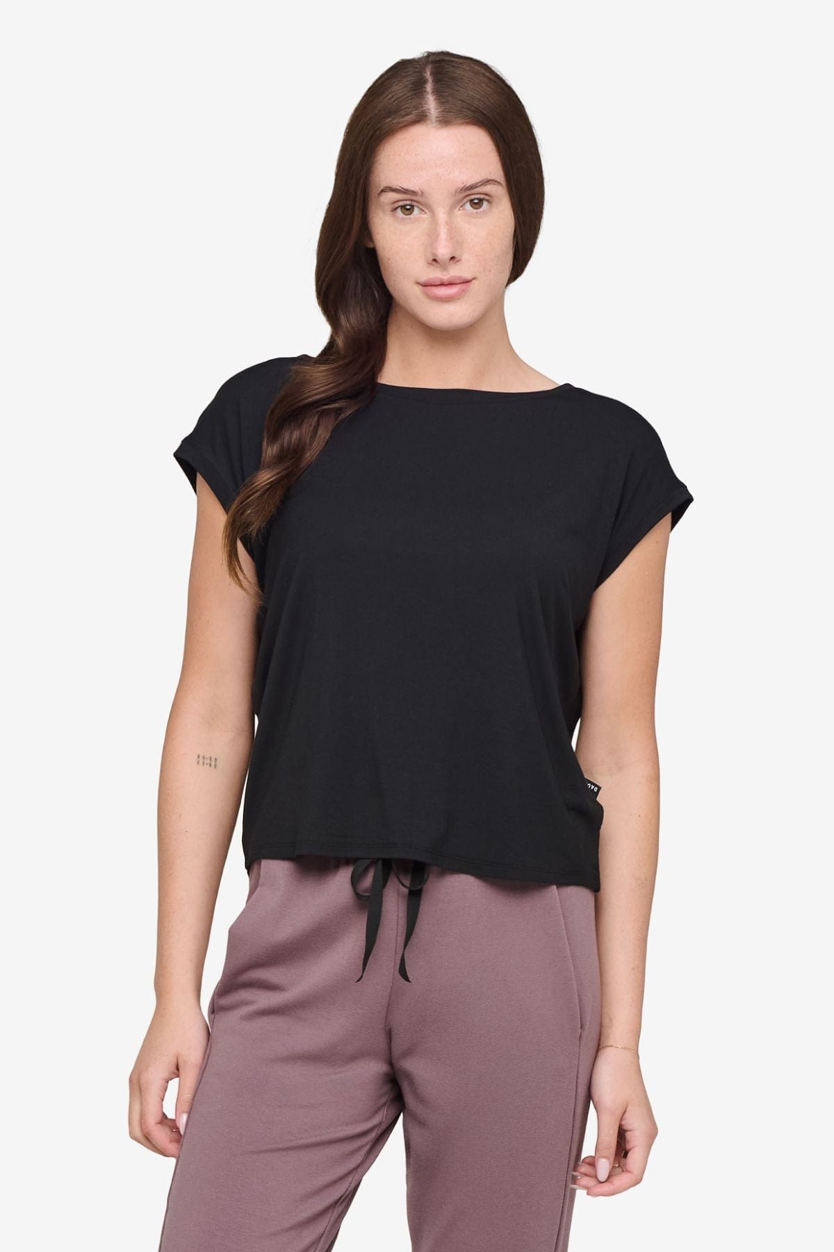 Box Tee - Women's Basic T-Shirt in Black - Front | Daub + Design