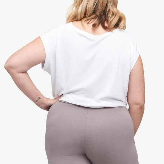 Box Tee - Women's Basic T-Shirt in White - Back | Daub + Design