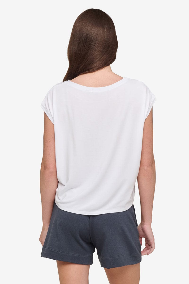 Box Tee - Women's Basic T-Shirt in White - Back | Daub + Design