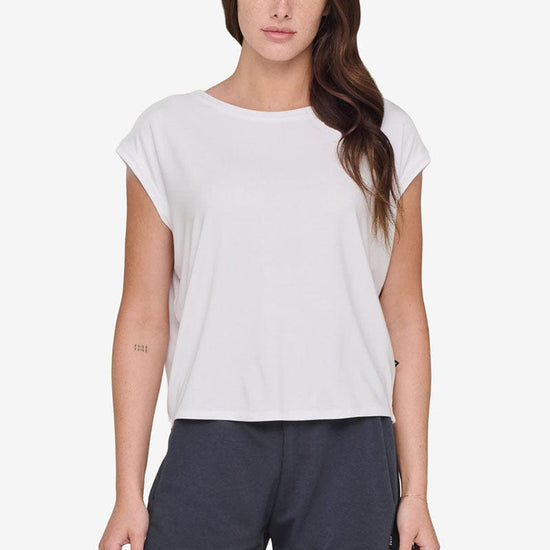 Box Tee - Women's Basic T-Shirt in White - Front | Daub + Design