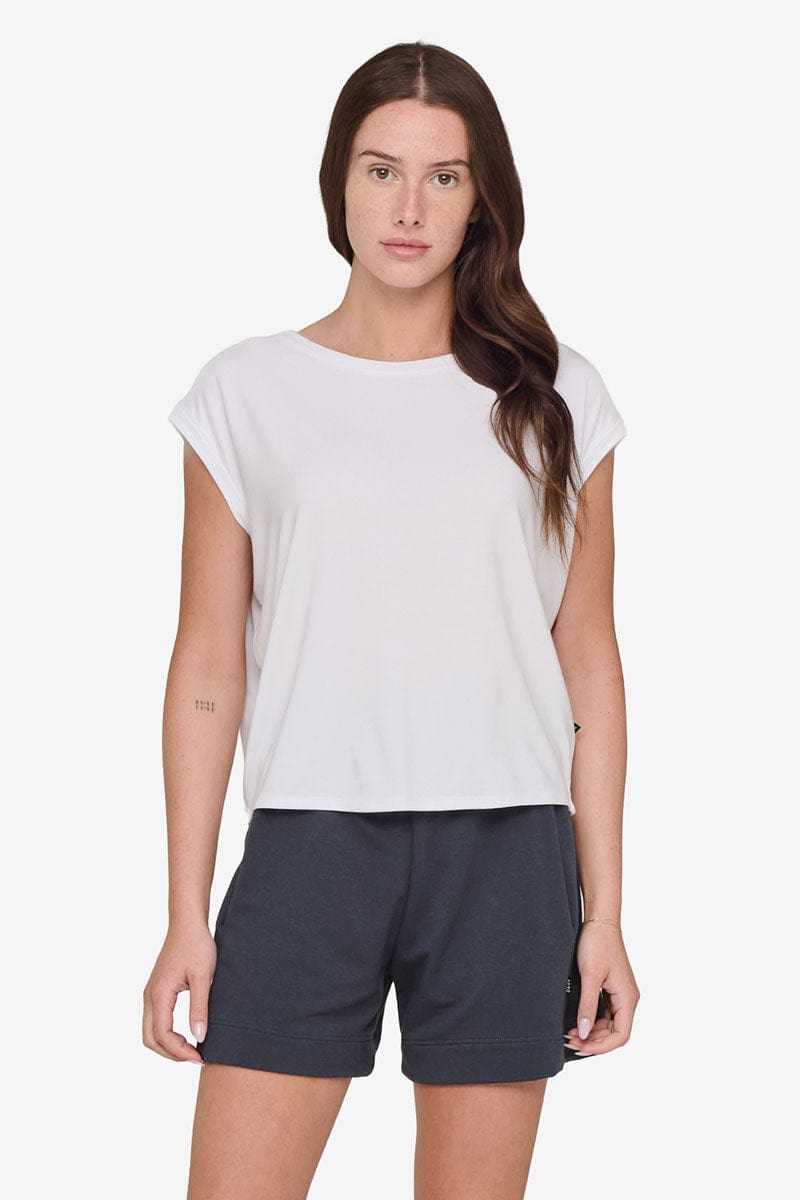 Box Tee - Women's Basic T-Shirt in White - Front | Daub + Design