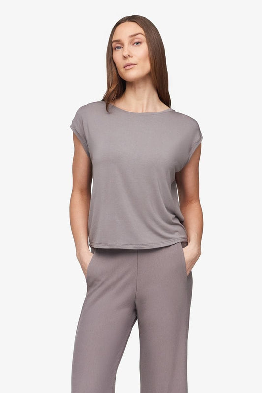 Box Tee - Women's Basic T-Shirt in Driftwood - Front | Daub + Design