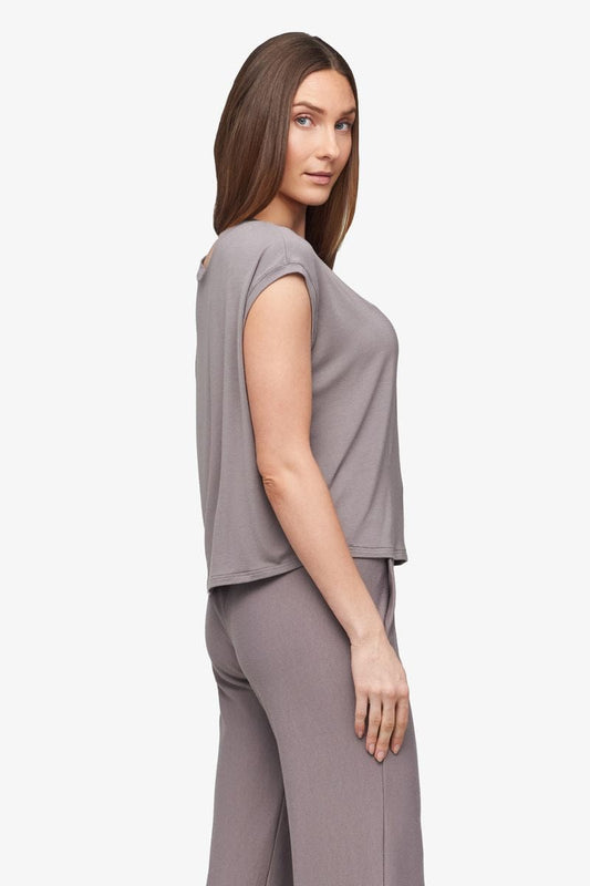 Box Tee - Women's Basic T-Shirt in Driftwood - Side | Daub + Design