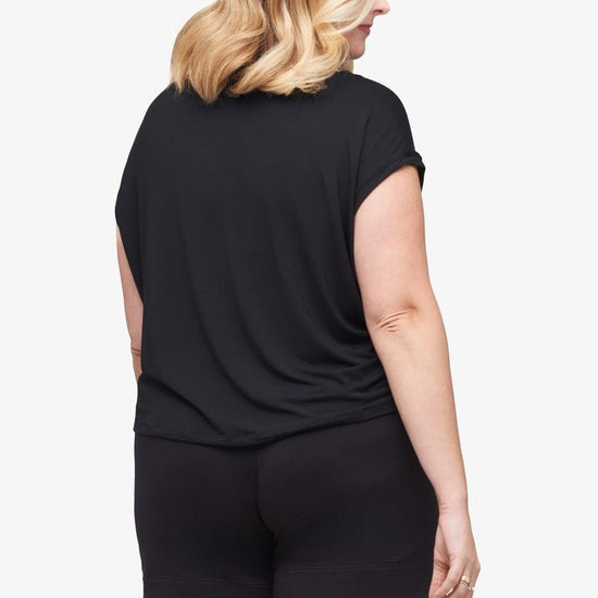 Box Tee - Women's Basic T-Shirt in Black - Back | Daub + Design