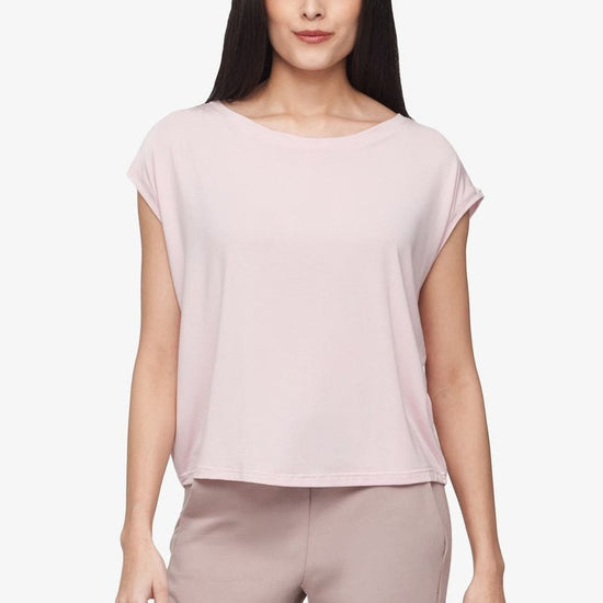 Box Tee - Women's Basic T-Shirt in Rose Quartz pink| Daub + Design