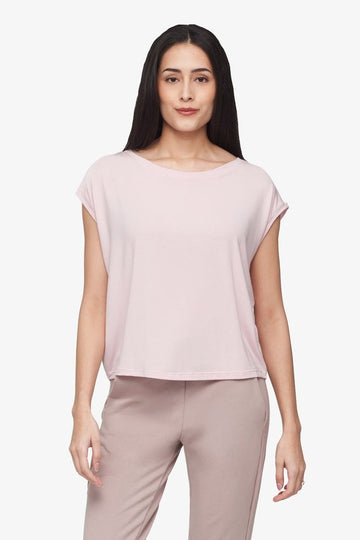 Box Tee - Women's Basic T-Shirt in Rose Quartz pink| Daub + Design