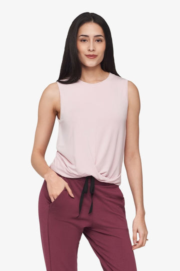 Leilani Tank - Women's Basic Tank in Rose Quartz Pink | Daub + Design