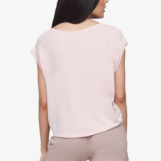 Box Tee - Women's Basic T-Shirt in Rose Quartz pink - back | Daub + Design