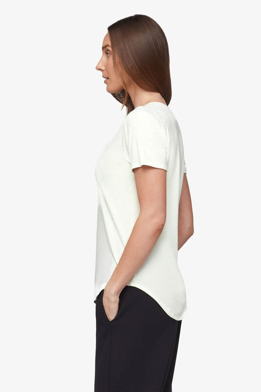 Avery Tee - Women's Basic T-Shirt in Sea Glass - side | Daub + Design