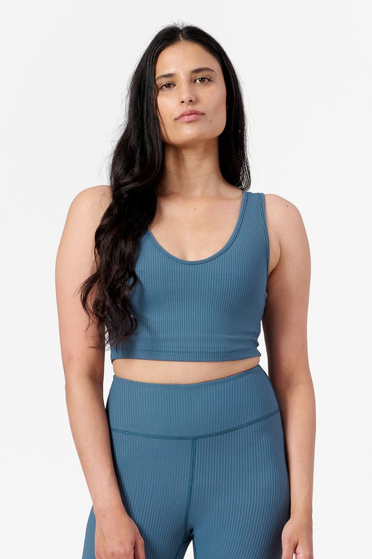 Unique Design Women Colorful Ribbed Fabric Sports Bra Custom