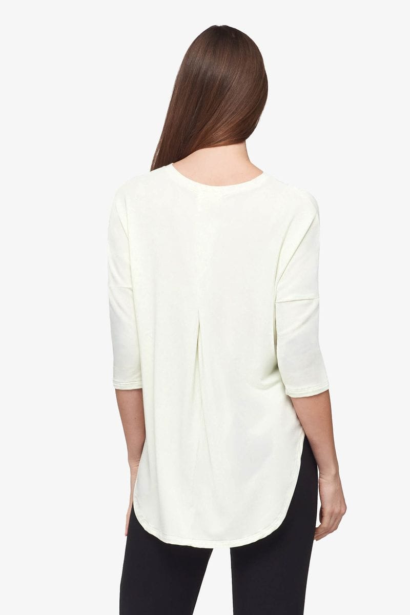 Ainsley Tee – Women’s Basic 3/4 length sleeve T-Shirt in Sea Glass mint back| Daub + Design