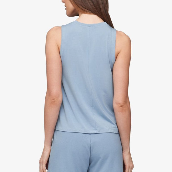 Maia Tank - Women's Basic Tank in Coastal Blue - Back | Daub + Design