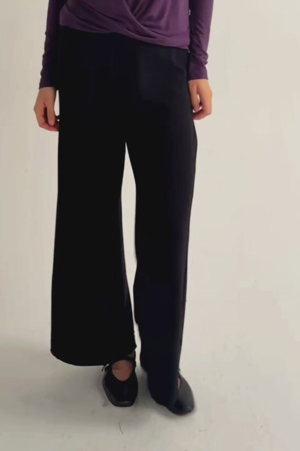 Starboard Pant - Women's Wide Leg Pant in Black - Video | DAUB