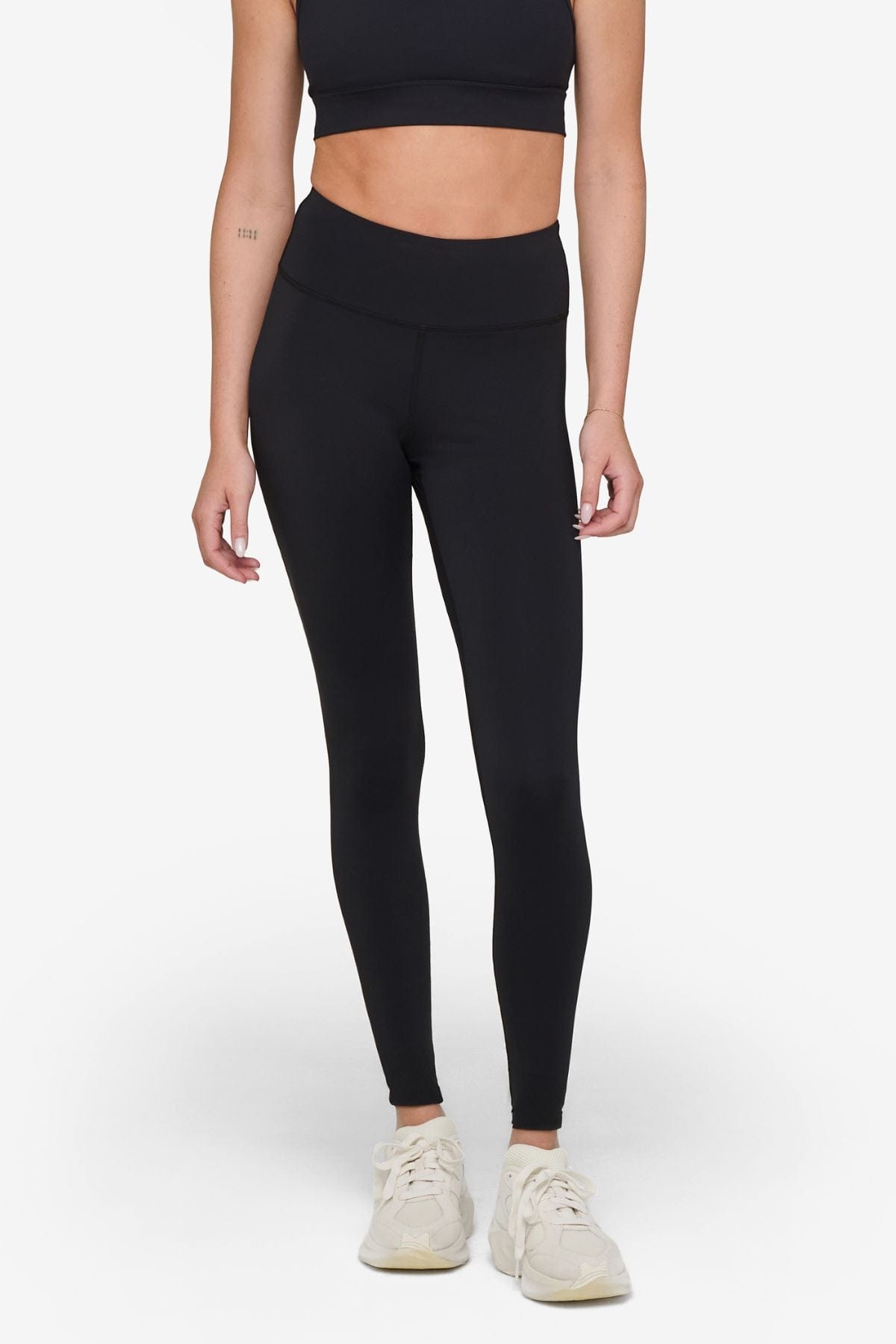 Riley Legging - Women's Legging in Matte Black - Front | Daub + Design