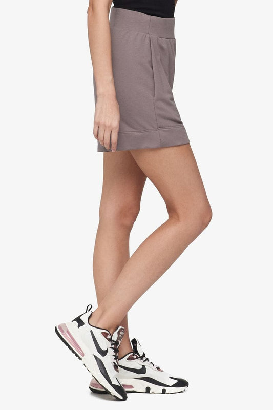 Starboard Short - Women's Basic Short in Driftwood - Side | Daub + Design
