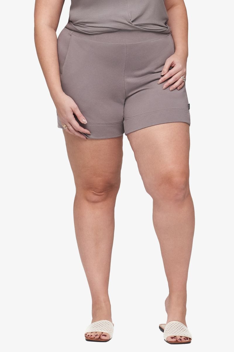 Starboard Short - Women's Basic Short in Driftwood - Front | Daub + Design