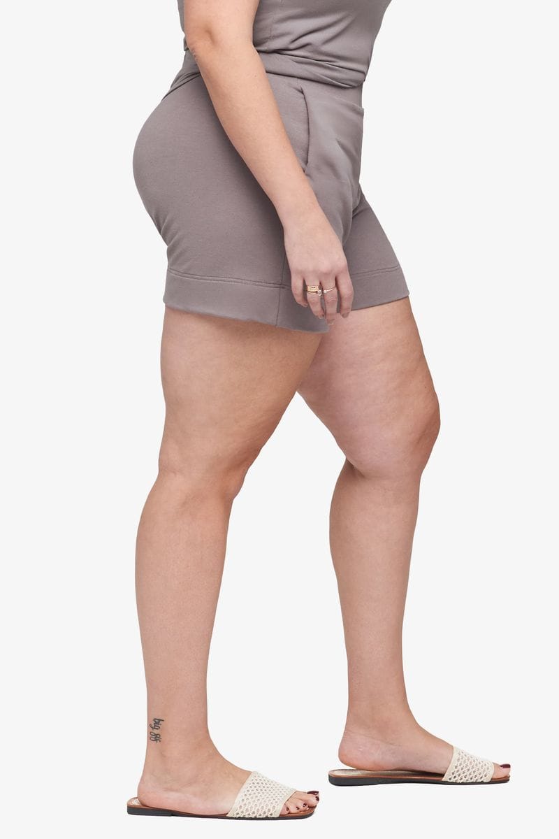Starboard Short - Women's Basic Short in Driftwood - Side | Daub + Design