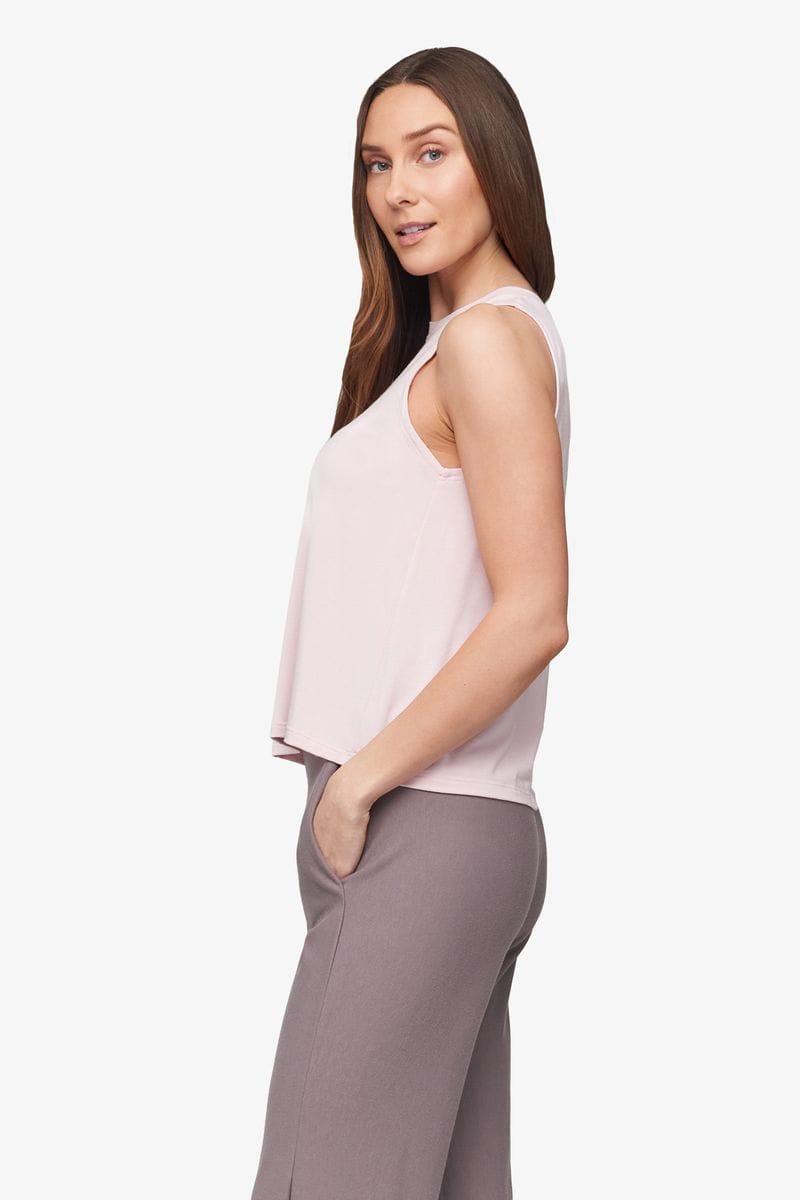 Maia Tank - Women's Basic Tank in Rose Quartz Pink | Daub + Design