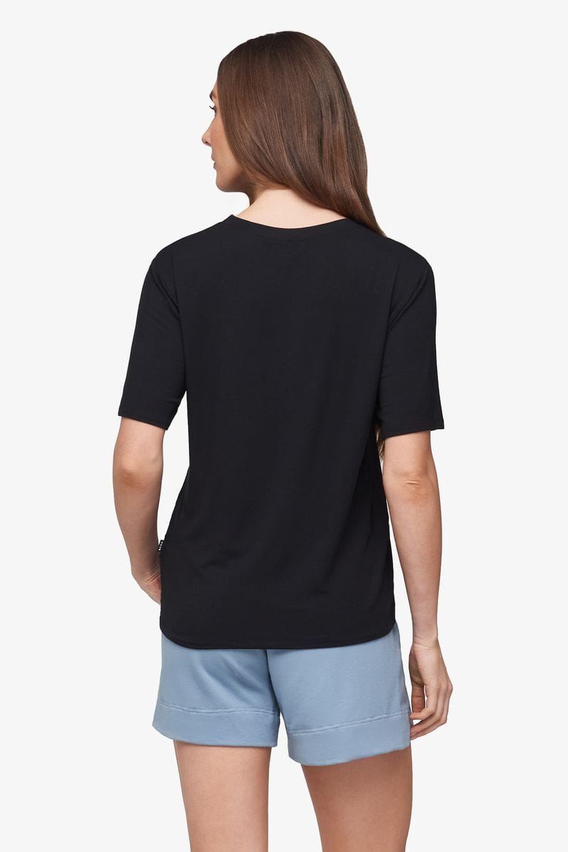Weekend Tee - Women's Basic T-Shirt in Black - Back | Daub + Design
