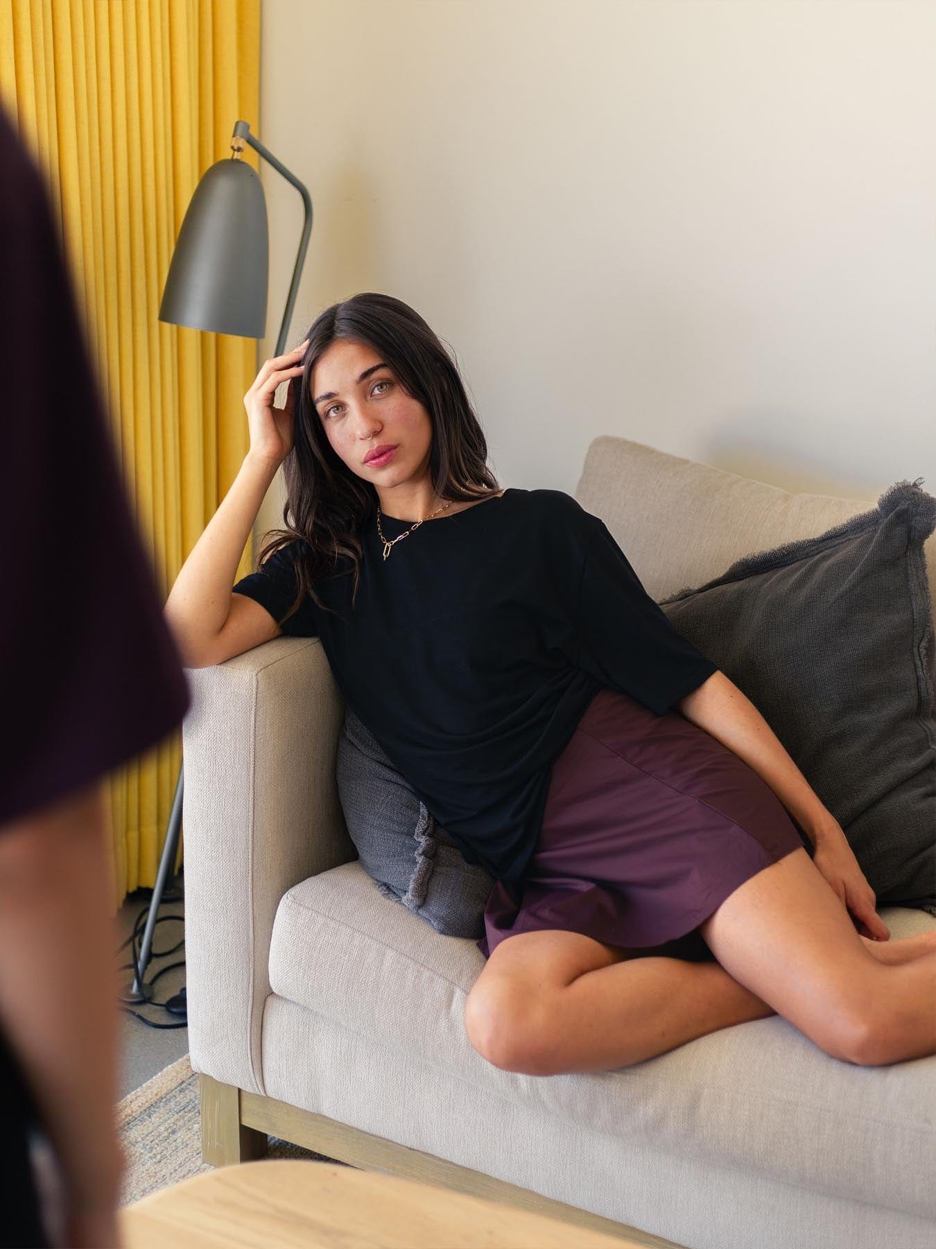 Weekend Tee - Women's Basic T-Shirt in Black - Front | Daub + Design