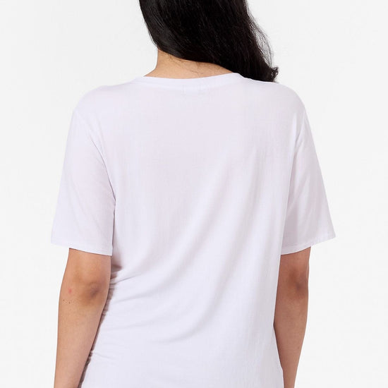 Weekend Tee - Women's Basic T-Shirt in White - Back | Daub + Design