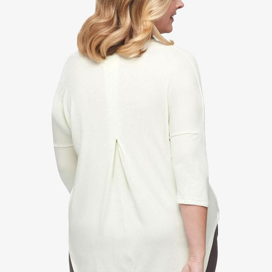 Ainsley Tee – Women’s Basic 3/4 length sleeve T-Shirt in Sea Glass mint back| Daub + Design
