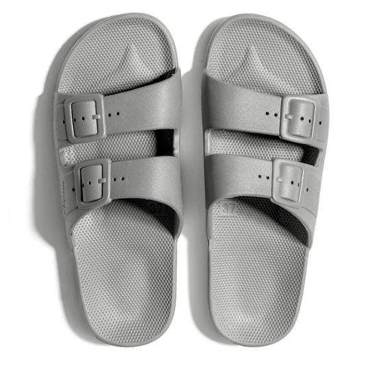 Freedom Moses Vegan Sandal in Light Grey With Arch Support