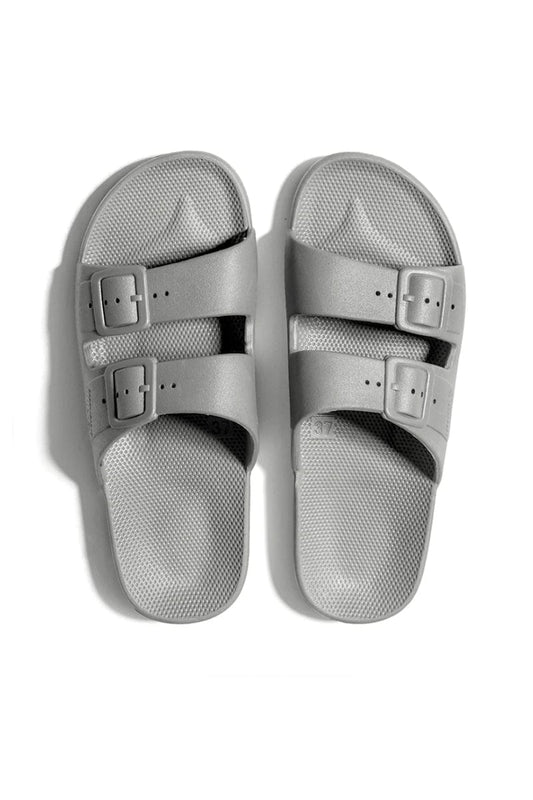 Freedom Moses Vegan Sandal in Light Grey With Arch Support