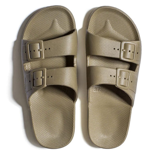 Freedom Moses Vegan Summer Sandals with Buckle in Light Brown