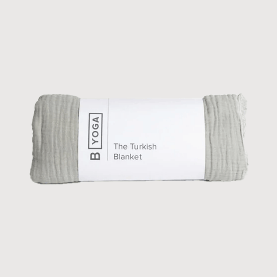 wrapped cotton muslin Turkish blanket in textured cacao